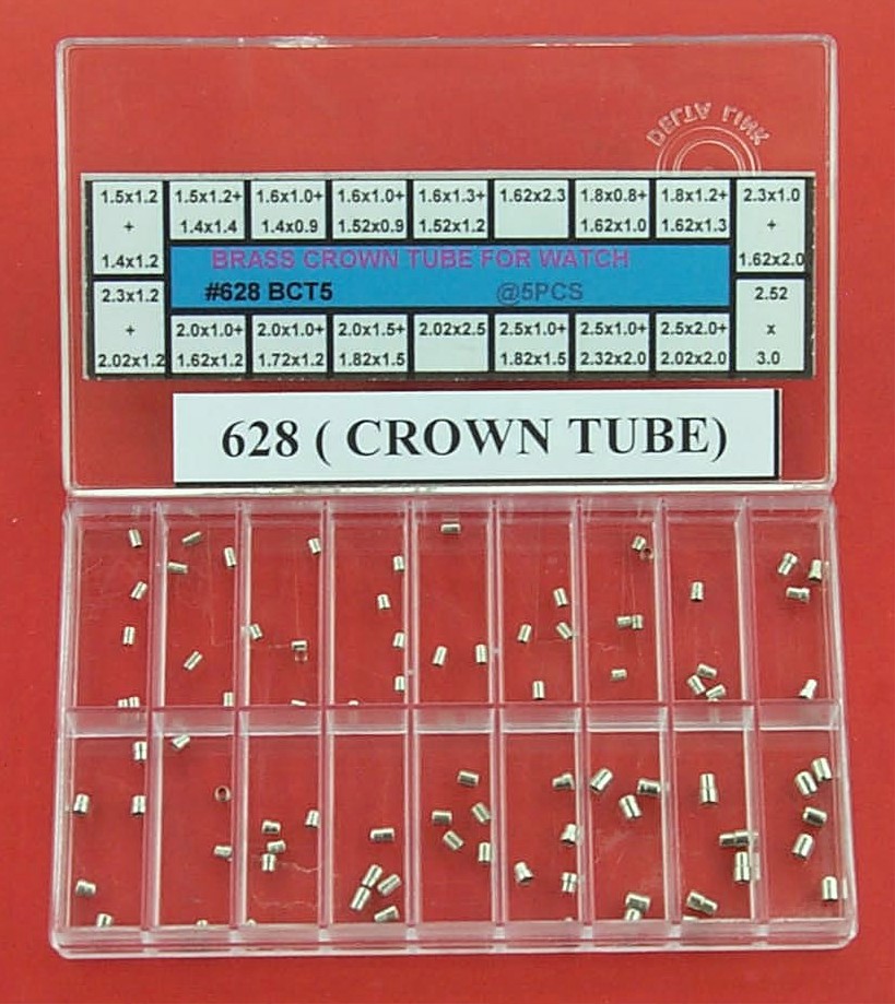 BRASS CROWN TUBE FOR WATCH - Click Image to Close