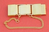 SEIKO STYLE CENTER CLASPS WITH SAFETY CHAIN