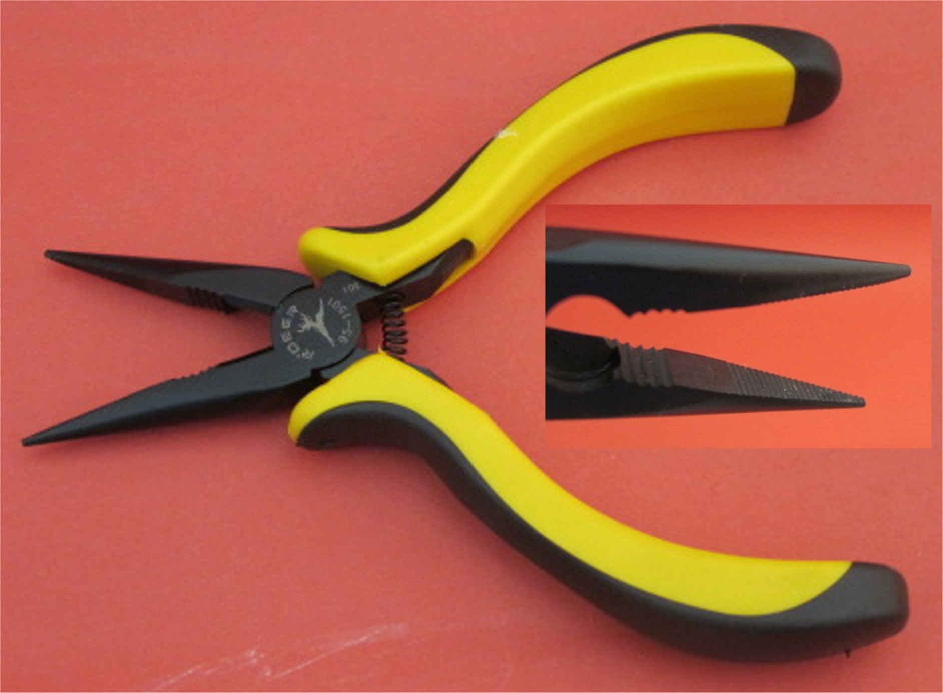 5" HALF ROUND NOSE WITH TEETH PLIER - Click Image to Close