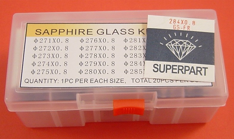 FLAT ROUND SAPPHIRE GLASS KIT 271-290/0.8