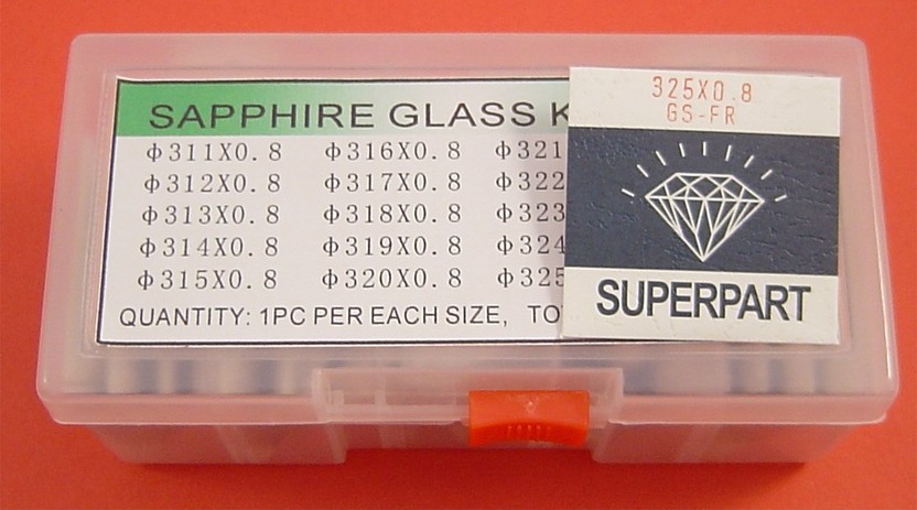 FLAT ROUND SAPPHIRE GLASS KIT 311-330/0.8