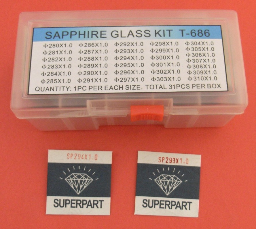 SAPPHIRE GLASS KIT - 280-310 / 2.0MM THICKNESS - Click Image to Close