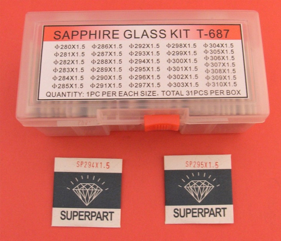 SAPPHIRE GLASS KIT - 280-310 / 1.5MM THICKNESS - Click Image to Close