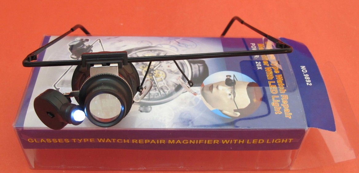 GLASSES TYPE MAGNIFIER WITH LED - Click Image to Close
